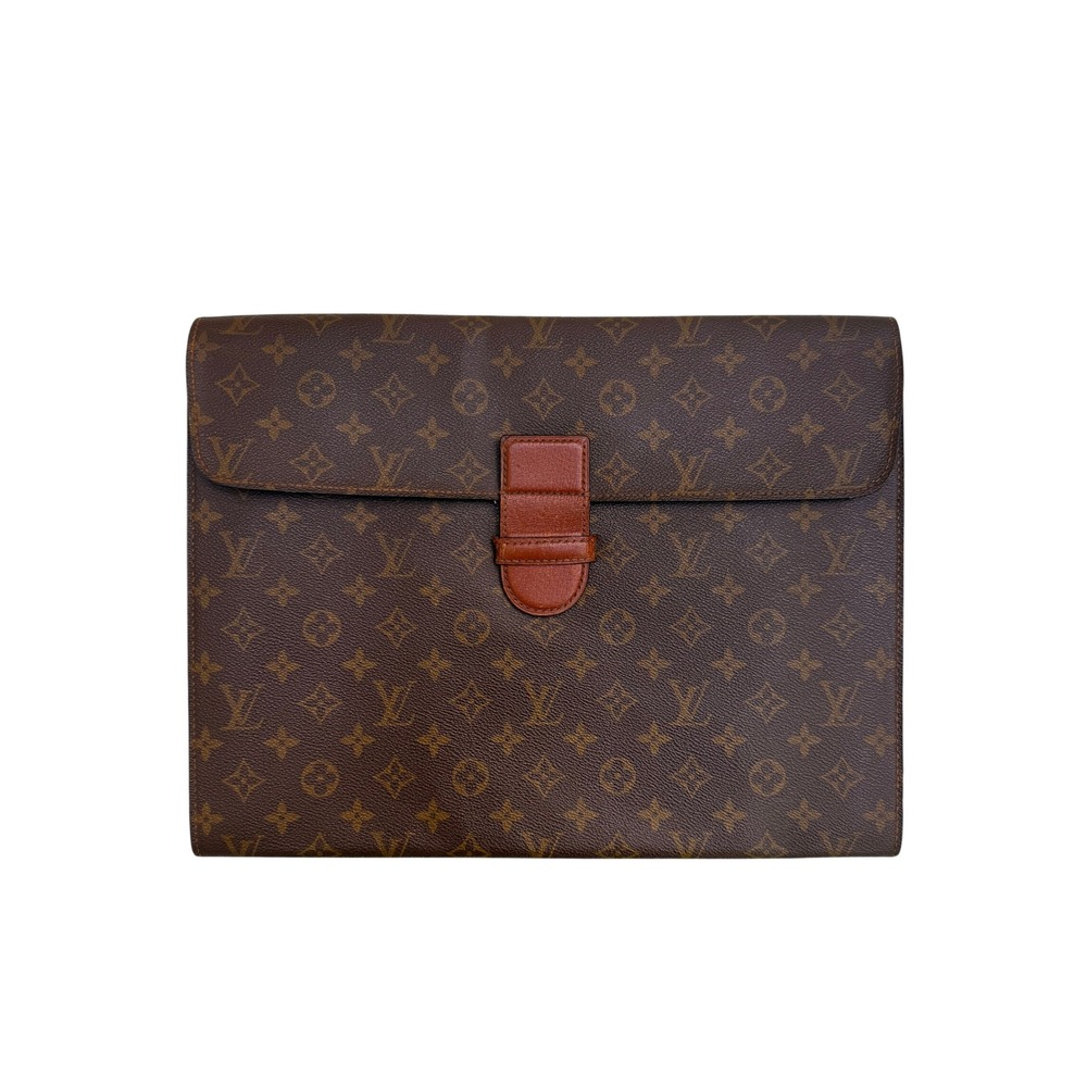 Louis Vuitton Monogram Pochette Documents Portfolio Brown Vintage M53456